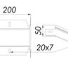 Угол вертикальный внешний 200х50 мм 45 градусов (1.2 мм) горячий цинк - рисунок 2