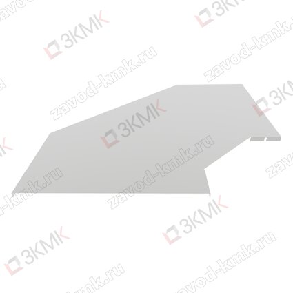 Крышка угла горизонтального лестничного 500 мм (1.2 мм) оцинкованная - рисунок 1