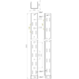 Лоток перфорированный 100х100х2500 (0,8 мм) крашенный - рисунок 2