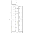 Лоток перфорированный 150х150х2000 (0,8 мм) крашенный - рисунок 2