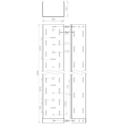 Лоток перфорированный 200х150х2000 (0,8 мм) крашенный - рисунок 2