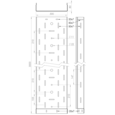 Лоток перфорированный 300х80х2000 (0,7 мм) крашенный - рисунок 2
