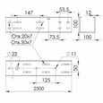 Лоток перфорированный тяжелой серии 100х100х2500 (2,0 мм) крашенный - рисунок 2