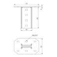 Крепление к потолку болтовое I-профиля 64x120 горячий цинк - рисунок 2