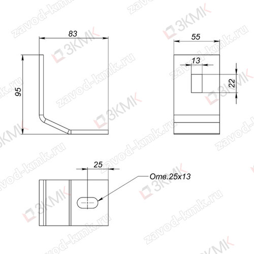 Крепление I-профиля 64x120 горячий цинк - рисунок 2