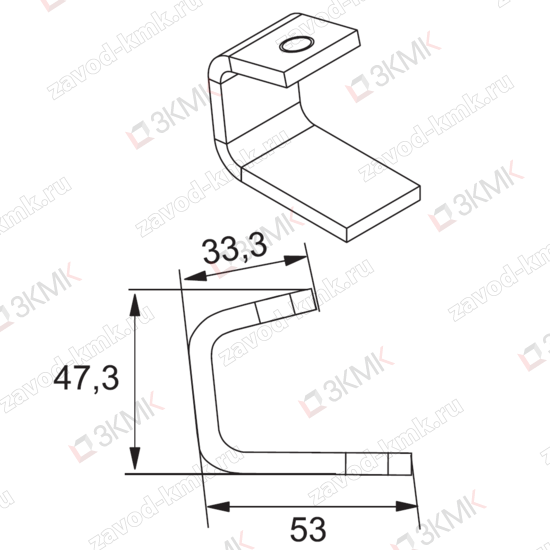 Балочный зажим с резьбой MSP 225
