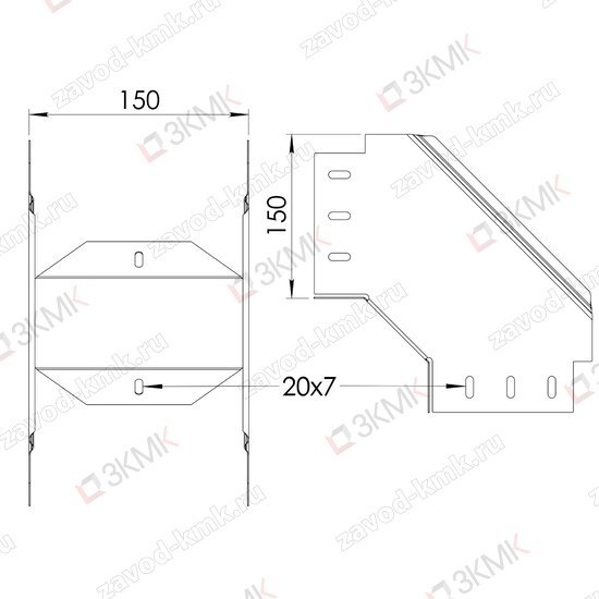 Угол UVN90-150x150 чертёж
