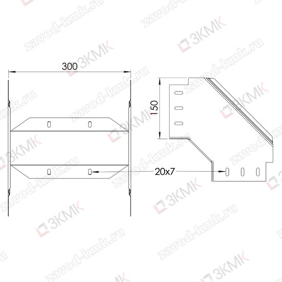 Угол UVN90-300x150 чертёж