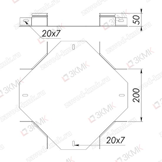 Угол UXG 200X50 чертёж