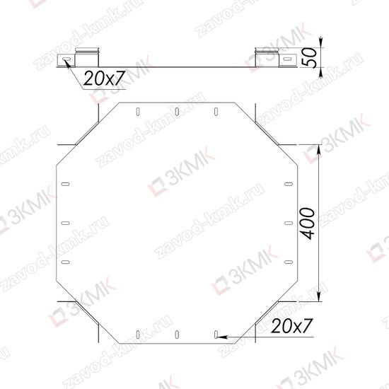 Угол UXG 400X50 чертёж