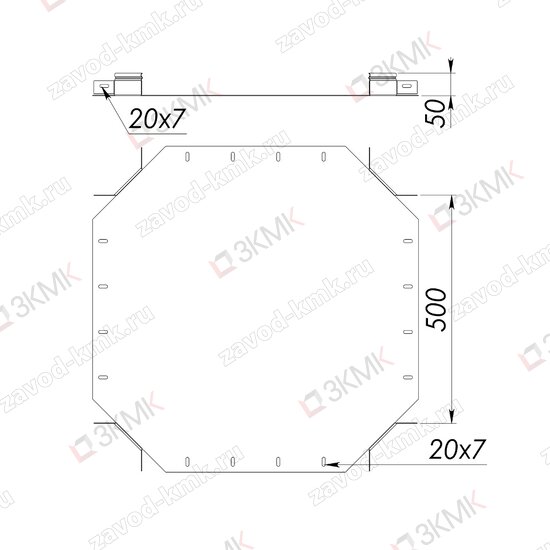 Угол UXG 500X50 чертёж