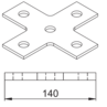 Пластина X-образная MSP 108 без покрытия - рисунок 2
