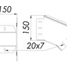 Угол вертикальный внешний 150х150 мм 45 градусов оцинкованный - рисунок 2