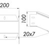 Угол вертикальный внешний 200х100 мм 45 градусов (1.2 мм) горячий цинк - рисунок 2