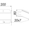 Угол вертикальный внешний 200х80 мм 45 градусов (1.5 мм) горячий цинк - рисунок 2