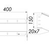 Угол вертикальный внешний 400х150 мм 45 градусов (1.2 мм) горячий цинк - рисунок 2