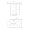 Крепление к потолку болтовое I-профиля 64x120 горячий цинк - рисунок 2