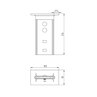 Крепление к потолку поворотное I-профиля 64x120 горячий цинк - рисунок 2