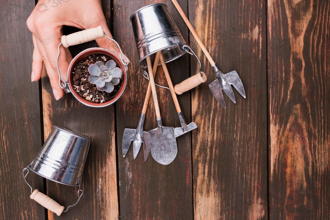 Оцинкованные разными методами садовые принадлежности, источник: www.freepik.com