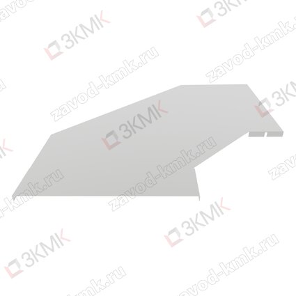 Крышка угла горизонтального лестничного 400 мм (1,2 мм) оцинкованная - рисунок 1
