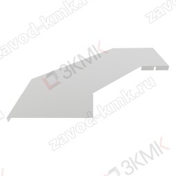 Крышка угла горизонтального лестничного 200 мм (0,8 мм) оцинкованная - рисунок 1